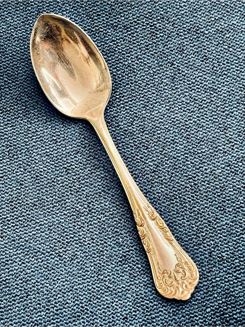 Vintage Wm. Rogers & Son Arbutus 1908 Silverplate Teaspoon AA Heavy Plate 6"